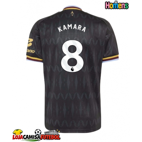 Camisa de Futebol Aston Villa Boubacar Kamara #8 Equipamento Secundário 2026-27 Manga Curta
